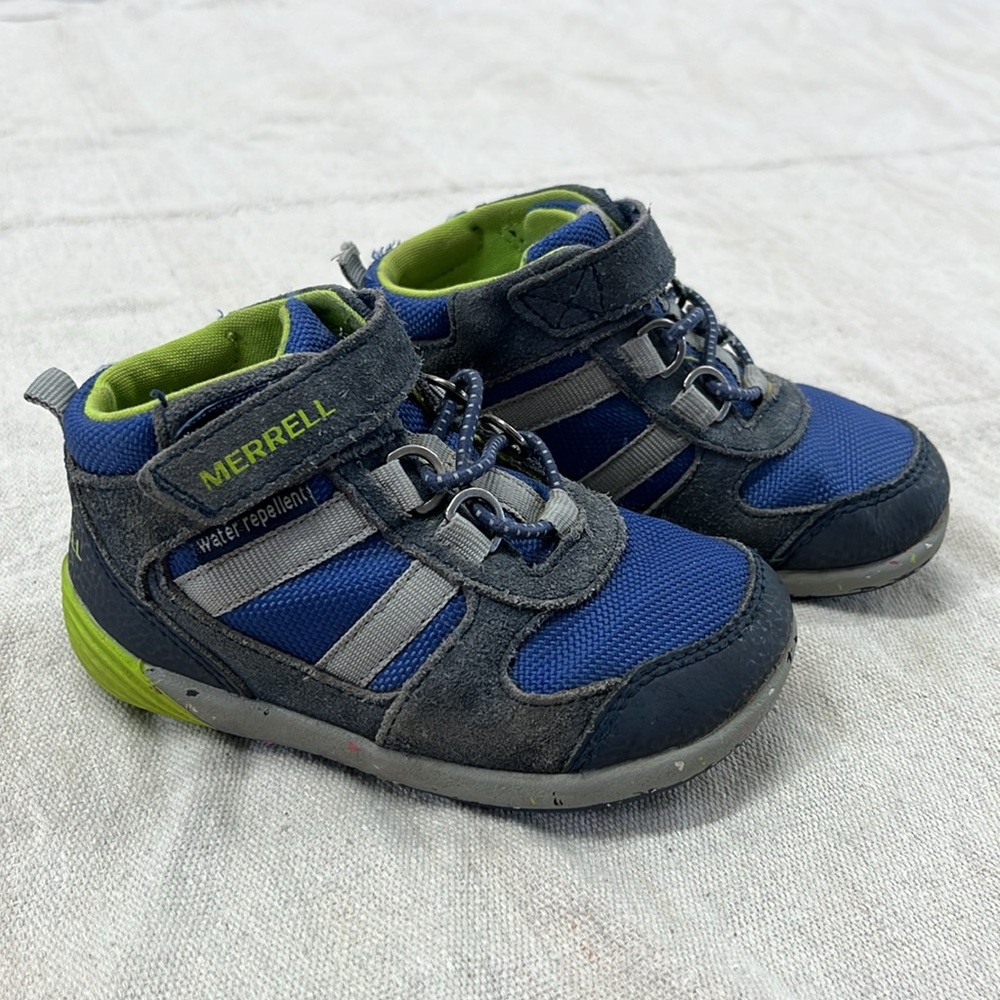 Merrell Toddler Boy's Bare Steps Ridge Hikers Water Repellant Size 6.5W